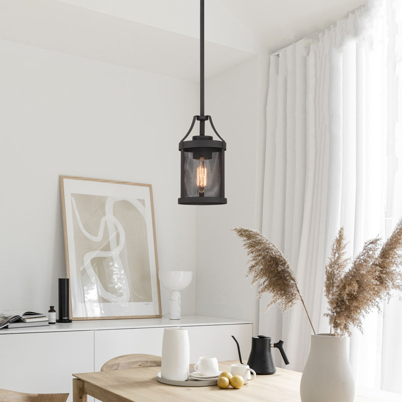 1 - Light Simple Pendant, Matte Black