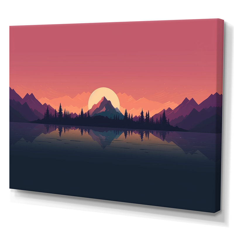Minimalisme, beauté alpine I, Toile tendue, H 24 po x l 32 po x P 1 po