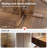 47" Round Dining Table for 4-6, Farmhouse Wooden Kitchen Table with Adjustable Legs, Brown-928328920