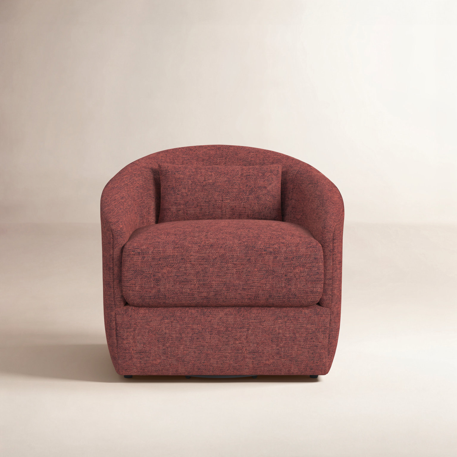 Herma Swivel Accent Chair, Red