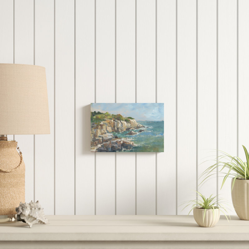 «Impasto Ocean View I», peinture sur toile, H 8 po x l 12 po