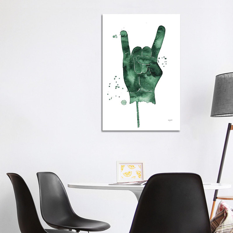 Rock Sign 1 Piece Wrapped Canvas Painting, 101.6 cm H x 66.04 cm W