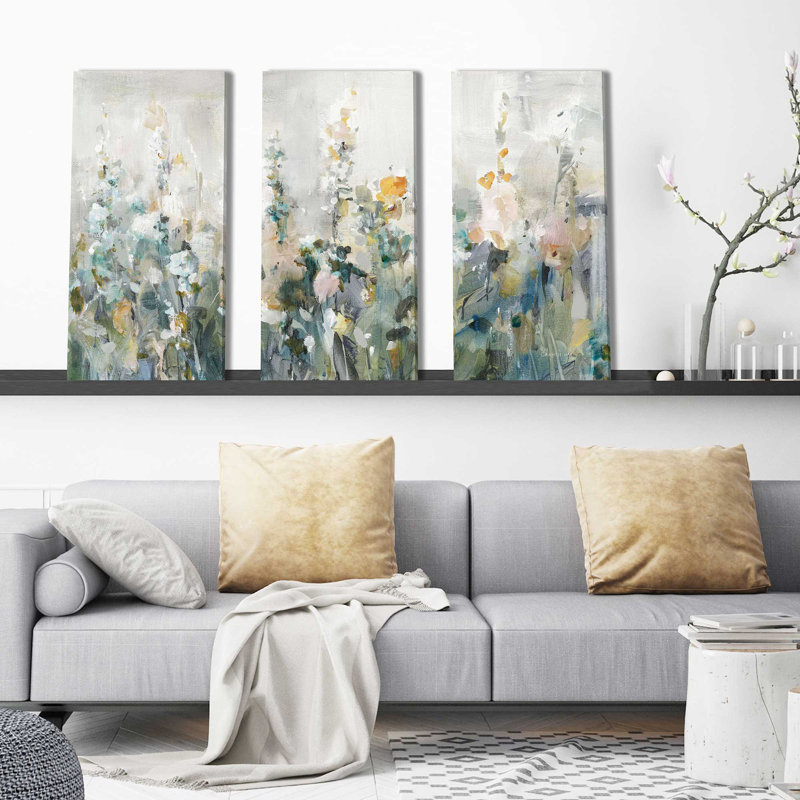 Rustic Garden Neutral - 3 pièces sur toile tendue