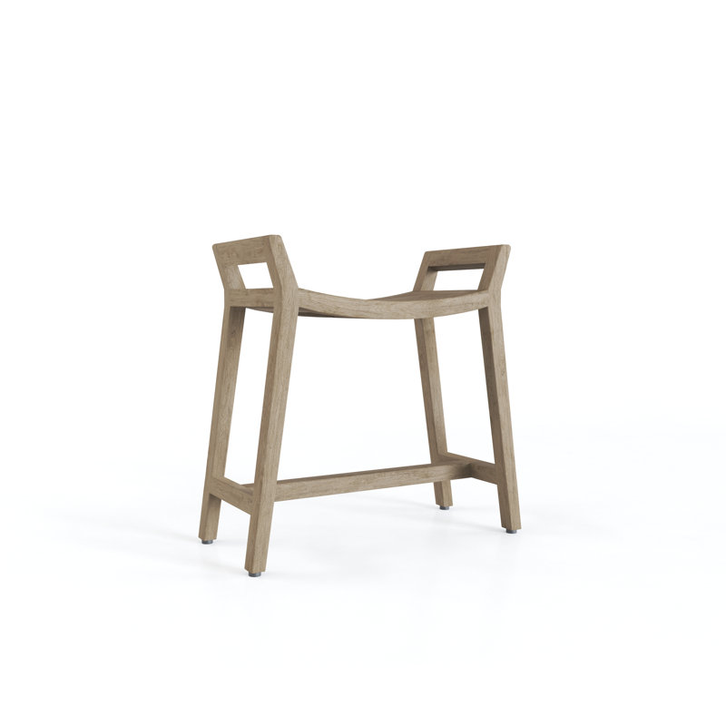 Banc de douche breveté en teck Ascend-Mist, H 21 po x l 18 po x P 12 po