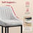 Bar Stools Set of 6, 24 Inch Barstools with Sturdy Legs, White Leather Farmhouse Upholstered Counter Height Bar Stool for Kitchen, Dining, Bar-647343045-647343049