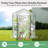 Costway Portable Mini Greenhouse With 3 Tiers 8 Shelves Roll-up Zippered Door For Plants