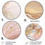 Exquis symphonie abstraite rose et or pastel I - Art abstrait rond en métal-109671145