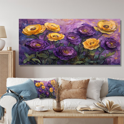 Lavande, champ de fleurs de renoncule II - Renoncule, art mural
