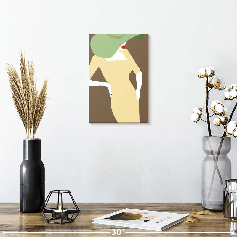 Shuttleworth Lady In Green Hat, 12" H x 8" W