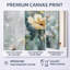 Fleurs jaunes et bleues en fleurs - Ensemble de 3 impressions sur toile encadrées-129076425-129076418