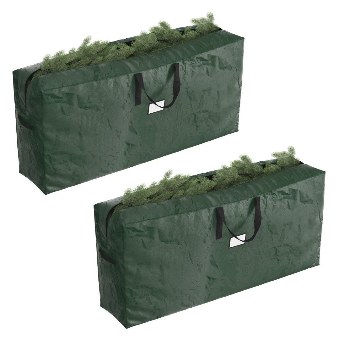 Christmas Tree Storage Bags -2 Extra-Large Holiday Decoration Totes for Disassembled 9-Foot Artificial Trees and Garlands (Set of 2) The Holiday Aisle®
