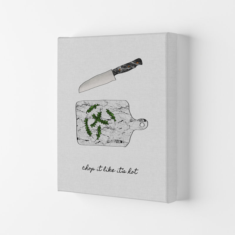 Chop It Kitchen - Print, 42cm H x 29.7cm W x 4cm D, Wrapped Canvas