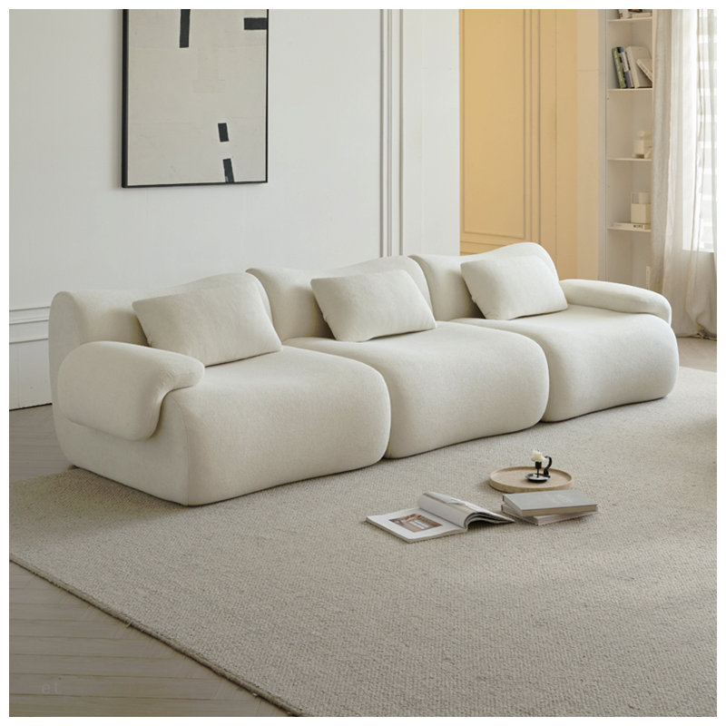 Canapé modulaire modulaire, canapé modulaire compressé, canapé de style minimaliste moderne, chambre à coucher, canapé compressé confortable - Design économe en espace - blanc