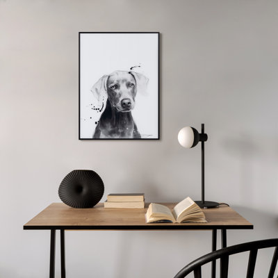 Weimaraner - cadre photo, impression sur verre