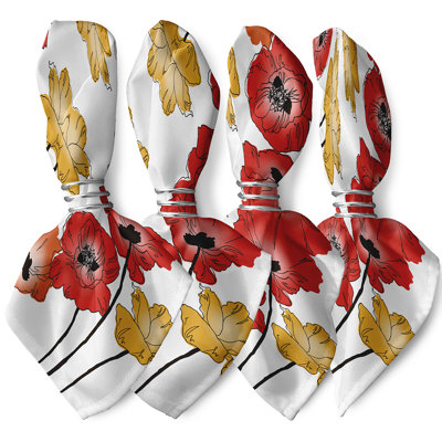 Ensemble de serviettes 4 pièces Poppies