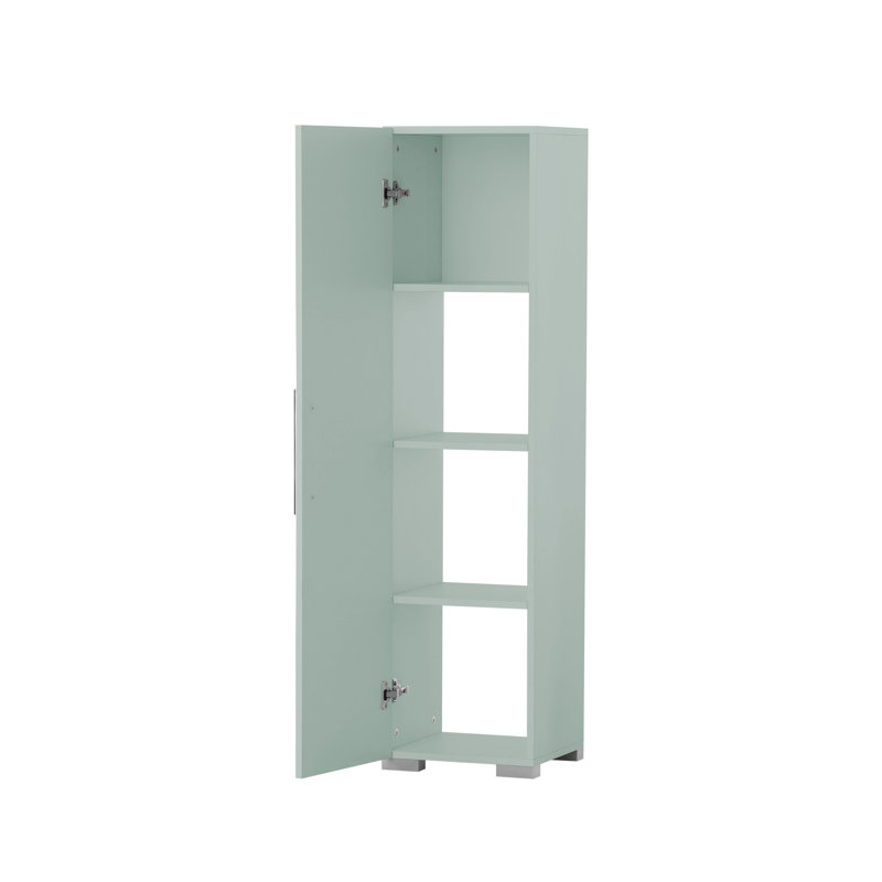 Lankton Freestanding Bathroom Cabinet, Pistachio, Left handle