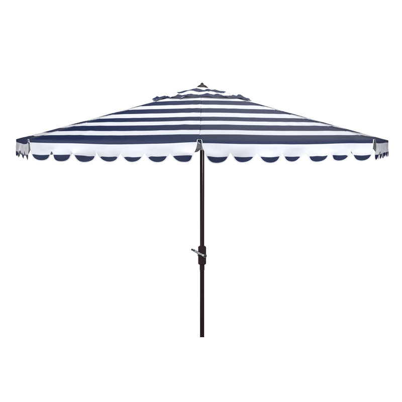 Parasol de plage 11 pi Avalee, Bleu marine/blanc