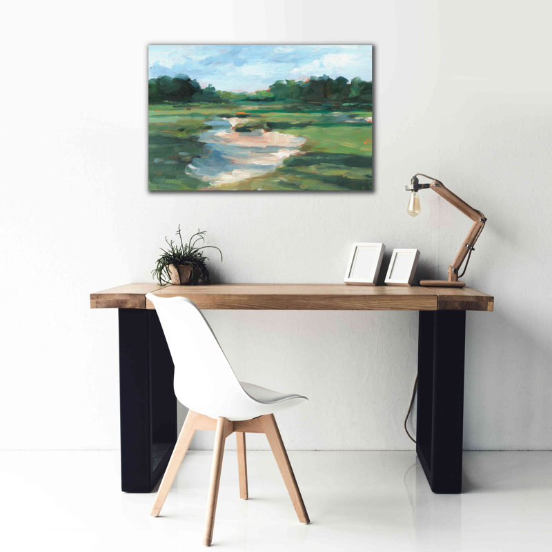 «Golf Course Study I» par Ethan Harper - peinture sur toile tendue, H 26 po x l 40 po x P 1,5 po