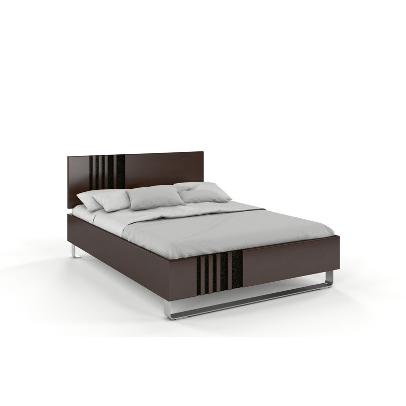 Solid Wood Bed, European Double (140 x 200cm), Palisander
