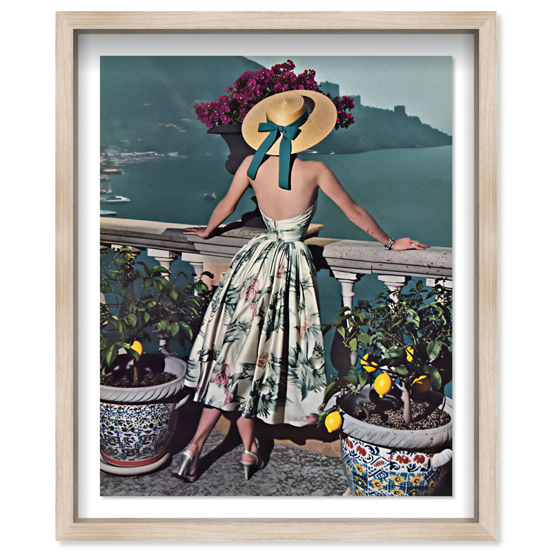 Balustrade 1950s III Print by Oliver Gal, 17.5"H x 21.5"W, Natural Oak Shadowbox
