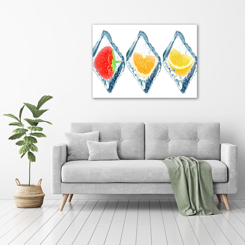 Fruit In Cubes - Wrapped Canvas Print