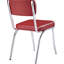 Chaises d'appoint rembourrées rouges de 2 - structure décorée, siège en mousse, structure de chaise décorative 2 pièces pour salle à manger, rembourrage, moderne