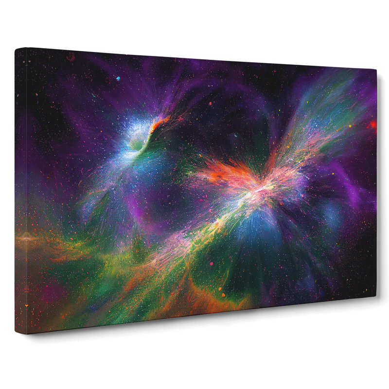 Painted Cosmos Vol.3 - Wrapped Canvas, 35cm H x 50cm W x 3cm D