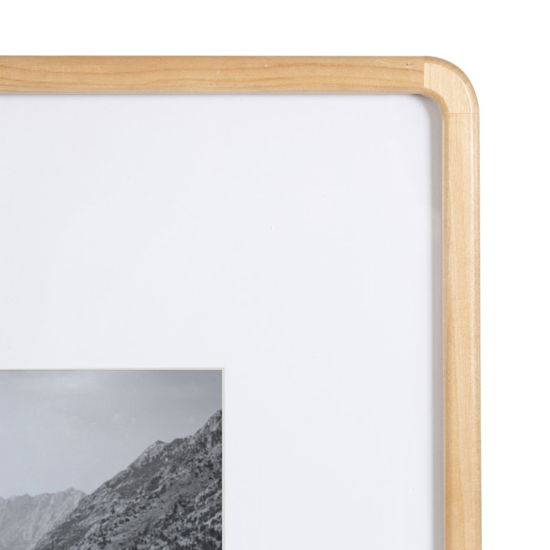 Rounded Rectangle Wood Frame Set, Beige, 8" W x 10" H