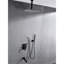 Douche de plafond - Tête de 16 po et à main, nickel brossé, acier inoxydable, buse autonettoyante qui maintient un débit d'eau dégagé, expérience de pluie naturelle, fixation murale, conforme aux normes américaines