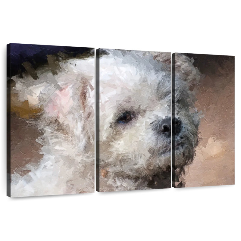 Brampt Maltese, 24" H x 38" W