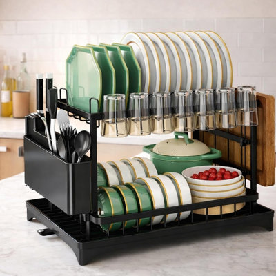 Stainless Steel Two Tier Dish Rack