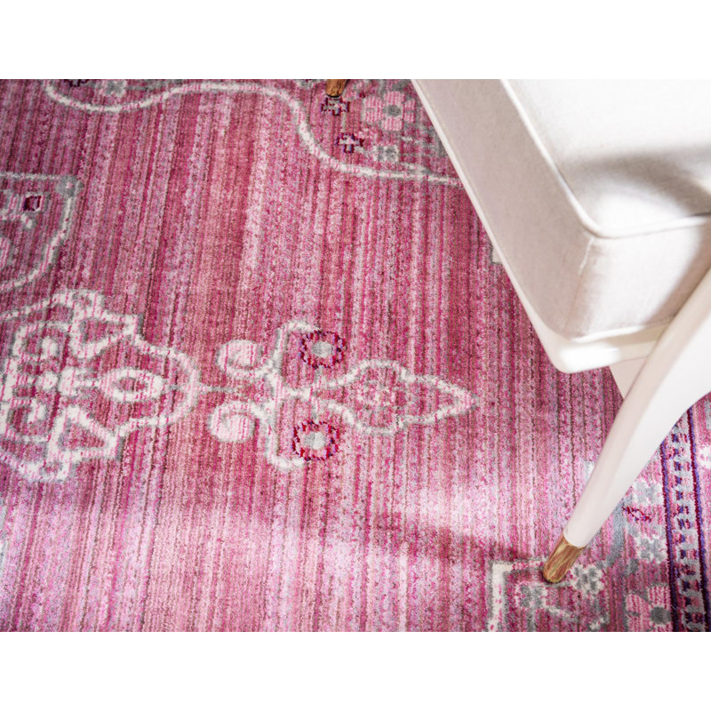 Tapis rose Maggie, Carré 8 pi