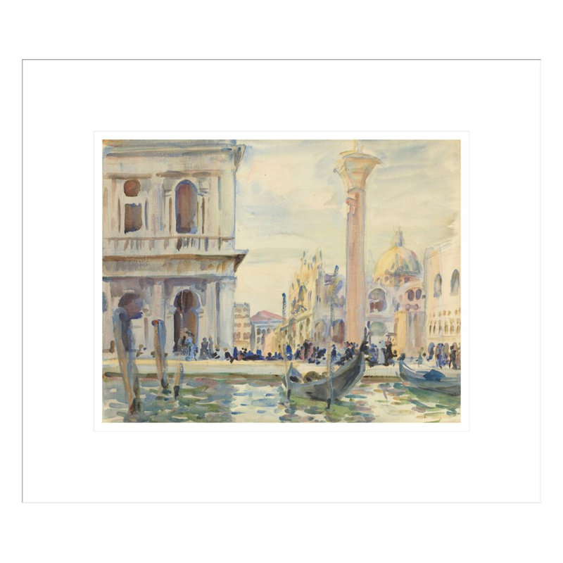 La piazzetta par John Singer Sargent - impression giclée encadrée, H 13,75 po x l 15,88 po