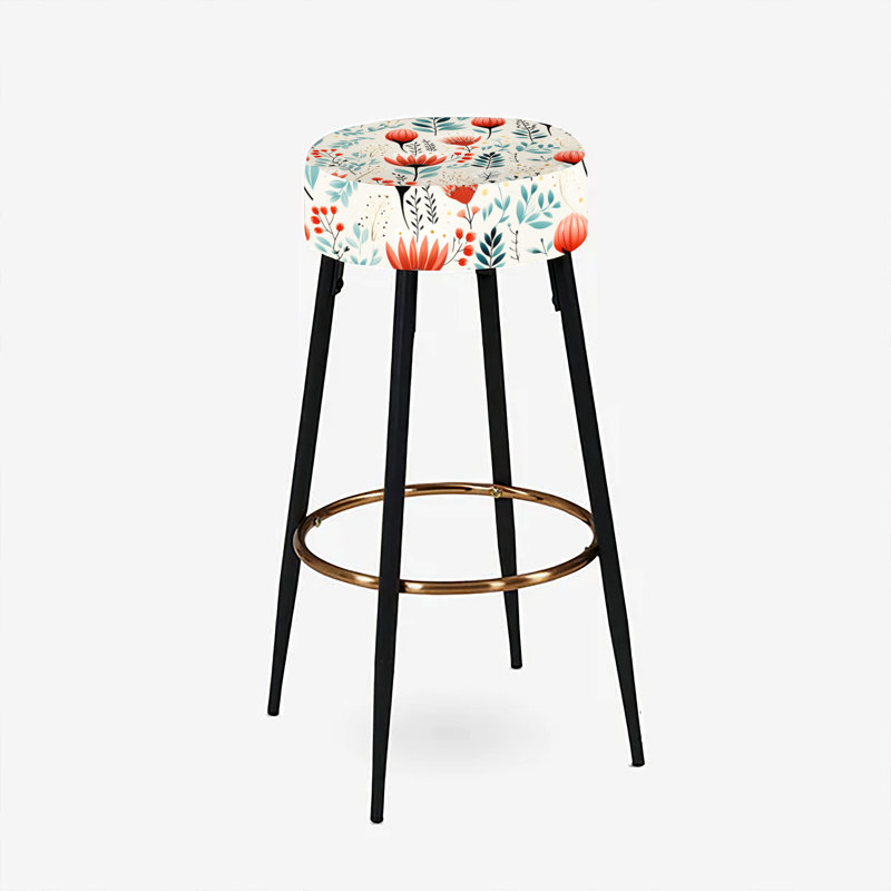 Moroccan Influence Floral Dreams II - Floral Bar Stools Set Of 2