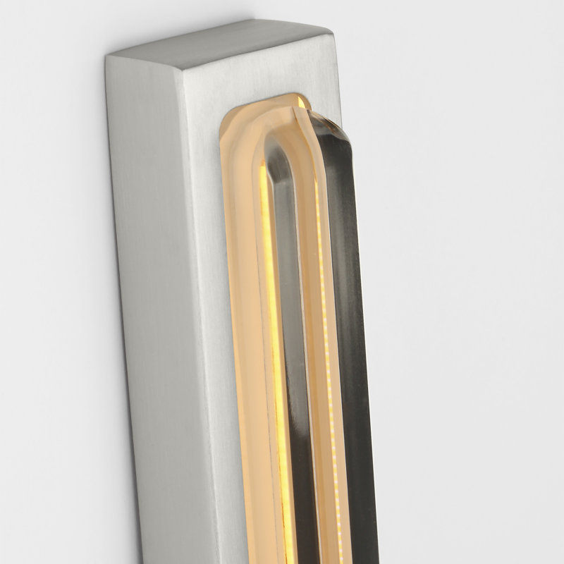 Bloccare 1 - Light LED Vanity Light, 12.9" H x 1.5" W x 1.4" D, Satin Nickel