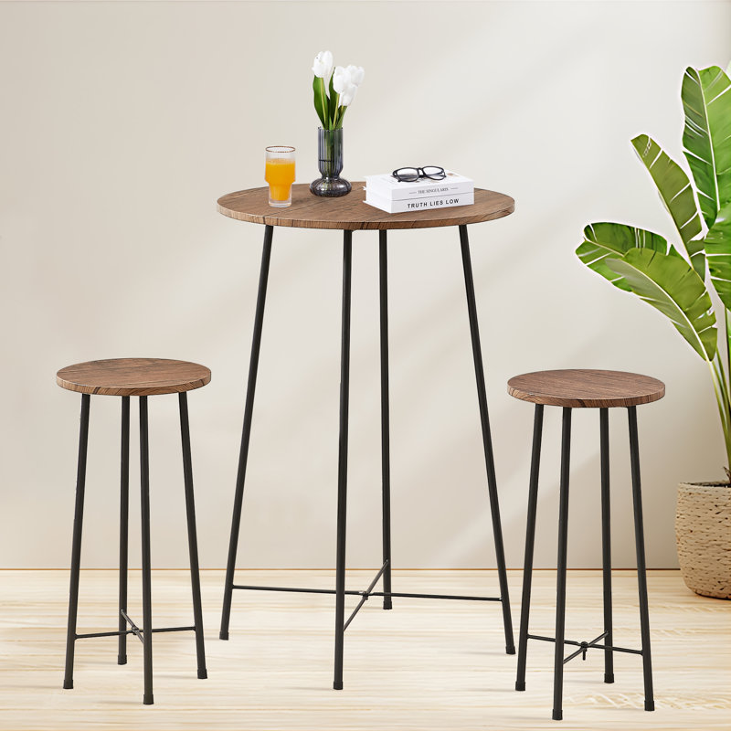 Rayshad 2- Person Counter Height Dining Set, Brown/Black