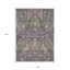 9' X 12' Purple Green And Brown Floral Washable Indoor Outdoor Area Rug