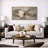 Soft Neutral Abstract Artwork with Linear Black Accents, Living Room Pictures, Framed Canvas Giclee Print Wall Art-125390492-125390468