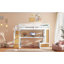 Lit mezzanine avec bureau et tablettes-668903207