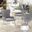Velvet Upholstered Dining Chair-756150188-756150187-756150186