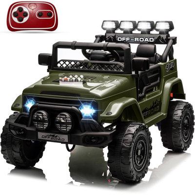 12V 2-Seater Kids Ride-On Truck w/Remote, 5MPH Max, LED Lights, Music,  Electric Car Toy for Ages 3–8