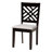 Baxton Studio Alena Modern Grey Fabric And Dark Brown Finished Wood 5-Piece Dining Set