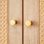 Armoire à chaussures multifonctionnelle en bois aggloméré minimaliste moderne et de couleur naturelle - s'adapte parfaitement aux intérieurs de style nordique et industriel, dimensions du produit: 34,6 x 13,7 x 43 po.