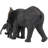 Meila Polystone Family Elephant Decorative Bronze Sculpture with Gold Foil Accents