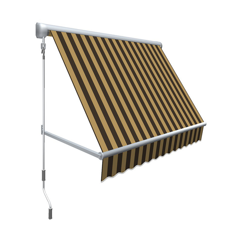 Auvent rétractable Awntech Mesa, Rayures brun / brun clair, H 24 po x l 36 po x p 24 po