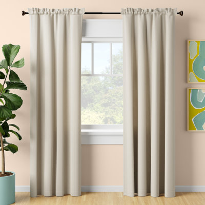  Dorcia Thermal Blackout Rod Pocket Curtain Panel