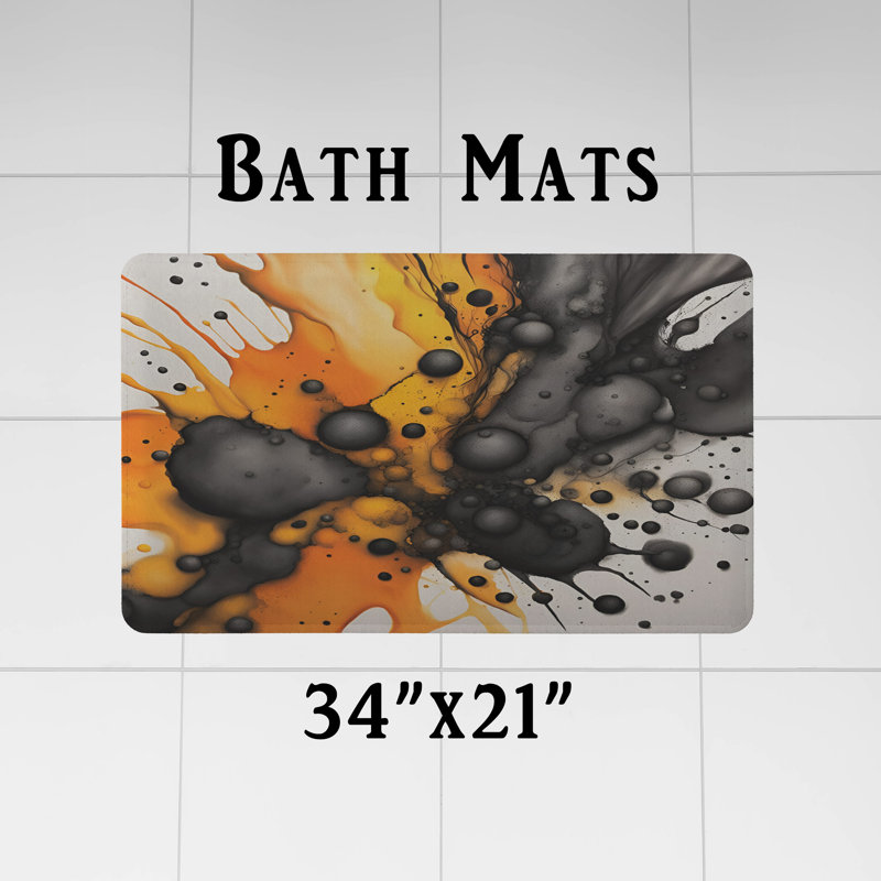 Rideau de douche abstrait, H 72 po x l 70 po