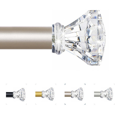 Crystal Champagne Curtain Rod