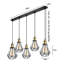Auerbach 5 - Light Black Cluster Pendant