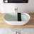 59" x 30" Freestanding Tub Solid Surface Soaking Bathtub With Storage Rack-123349487